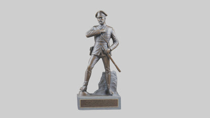 Civil War Memorial statue model VR / AR / low-poly