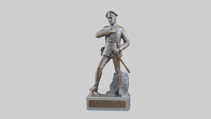Civil War Memorial statue model VR / AR / low-poly
