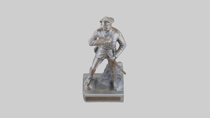 Civil War Memorial statue model VR / AR / low-poly