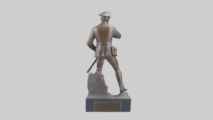 Civil War Memorial statue model VR / AR / low-poly