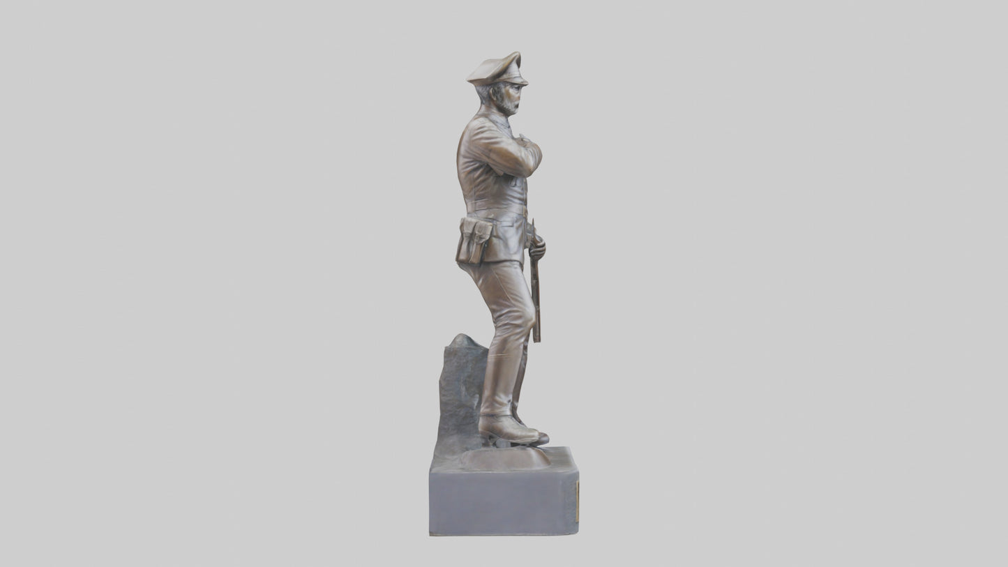 Civil War Memorial statue model VR / AR / low-poly