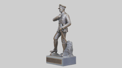 Civil War Memorial statue model VR / AR / low-poly