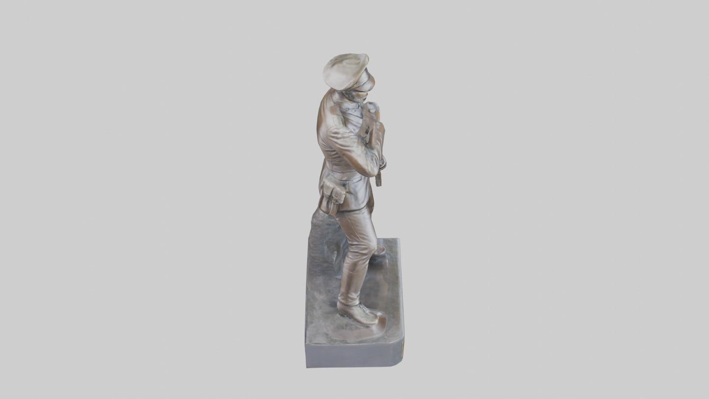 Civil War Memorial statue model VR / AR / low-poly