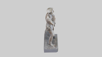 Civil War Memorial statue model VR / AR / low-poly