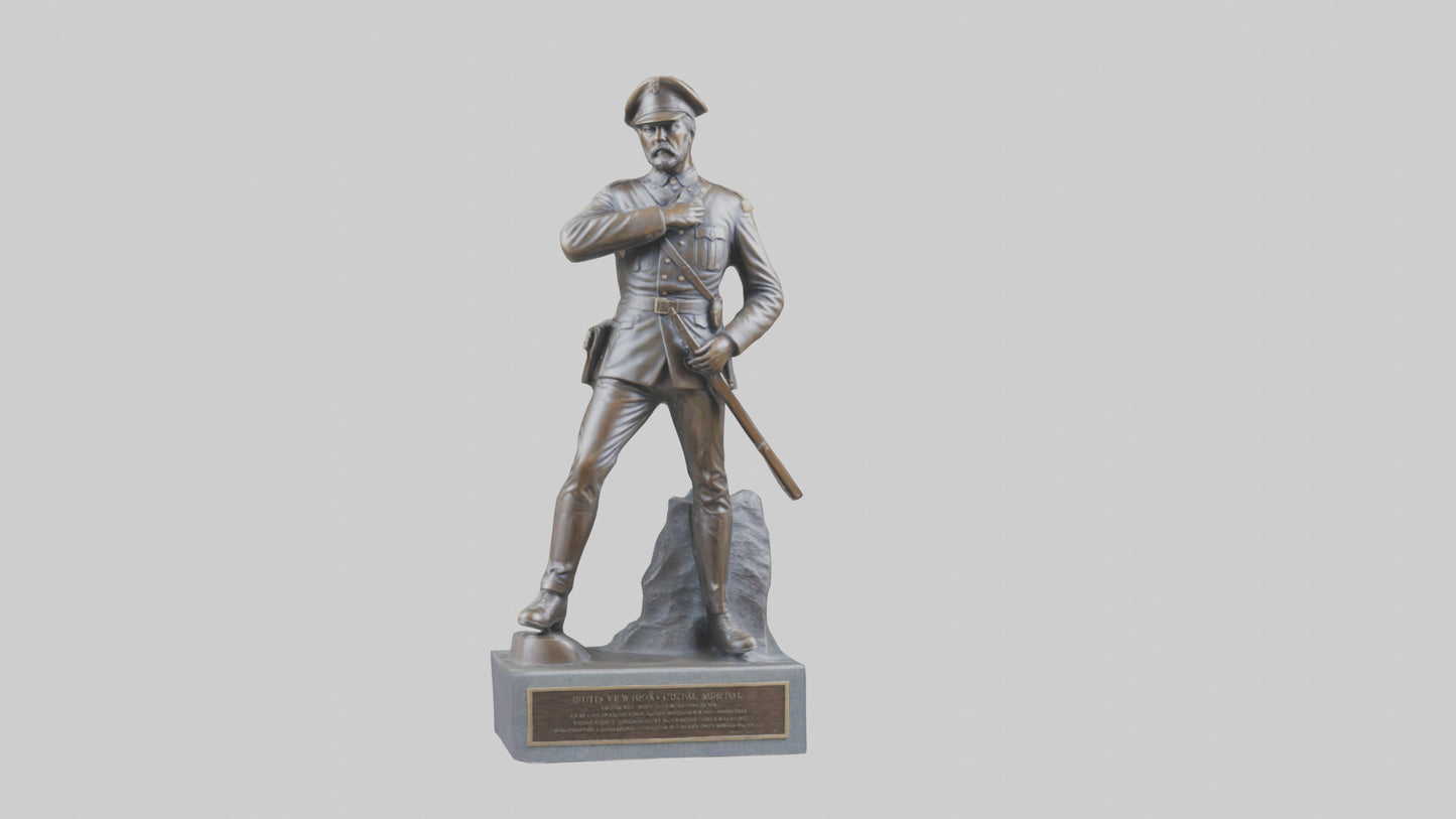 Civil War Memorial statue model VR / AR / low-poly