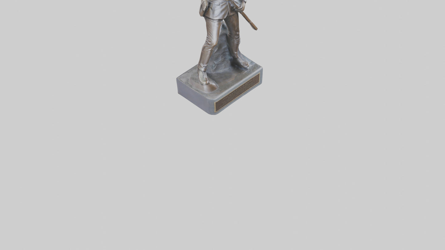 Civil War Memorial statue model VR / AR / low-poly