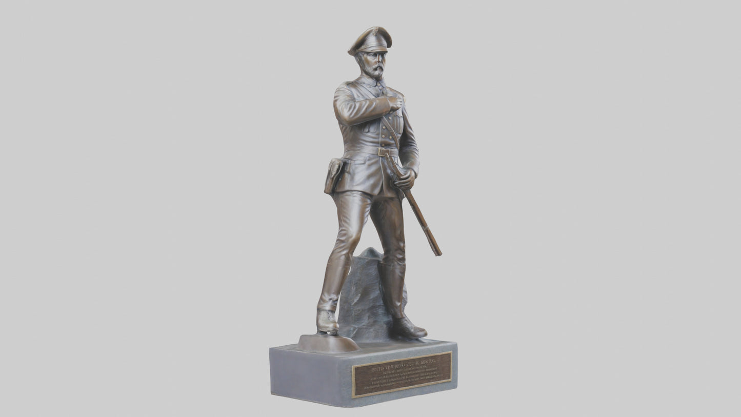Civil War Memorial statue model VR / AR / low-poly