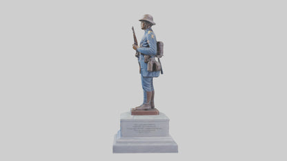 3D model Civil War Soldier Memorial model VR / AR / low-poly
