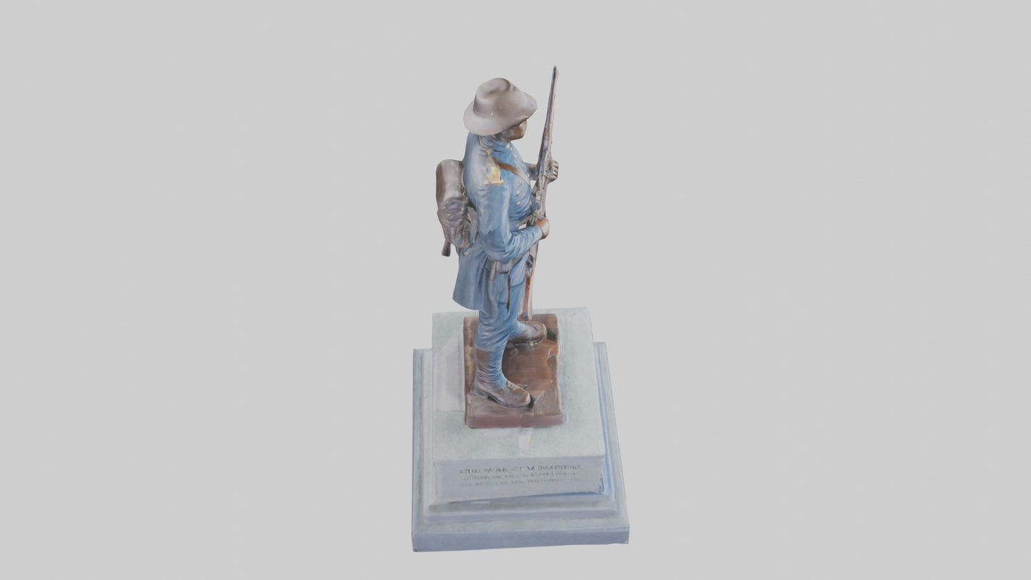 3D model Civil War Soldier Memorial model VR / AR / low-poly