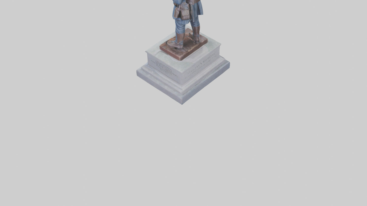 3D model Civil War Soldier Memorial model VR / AR / low-poly