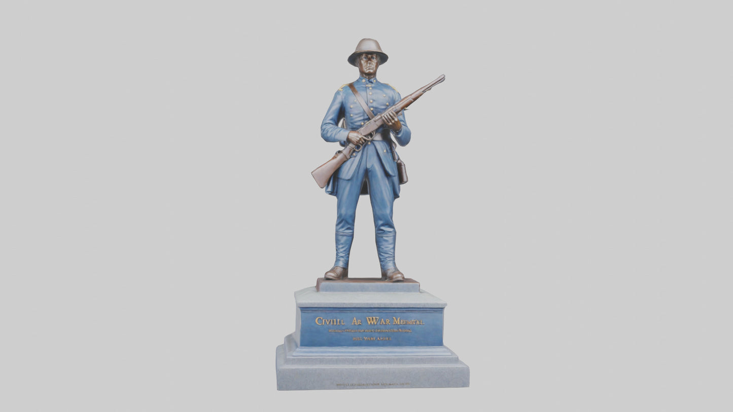3D model Civil War Soldier Memorial model VR / AR / low-poly