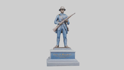 3D model Civil War Soldier Memorial model VR / AR / low-poly
