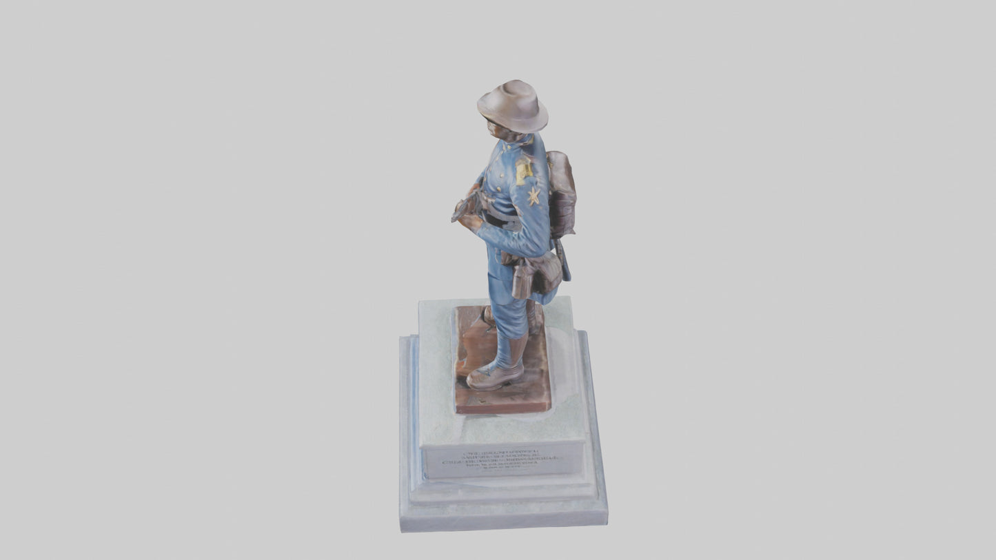 3D model Civil War Soldier Memorial model VR / AR / low-poly