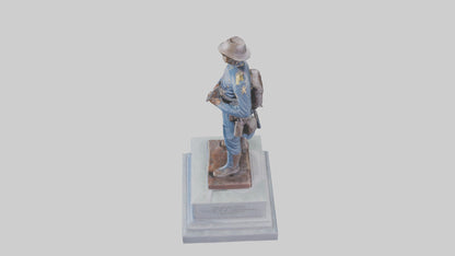 3D model Civil War Soldier Memorial model VR / AR / low-poly
