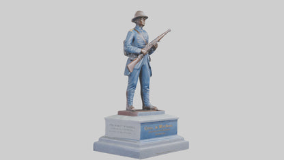 3D model Civil War Soldier Memorial model VR / AR / low-poly
