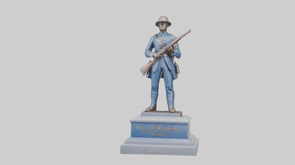 3D model Civil War Soldier Memorial model VR / AR / low-poly