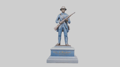 3D model Civil War Soldier Memorial model VR / AR / low-poly