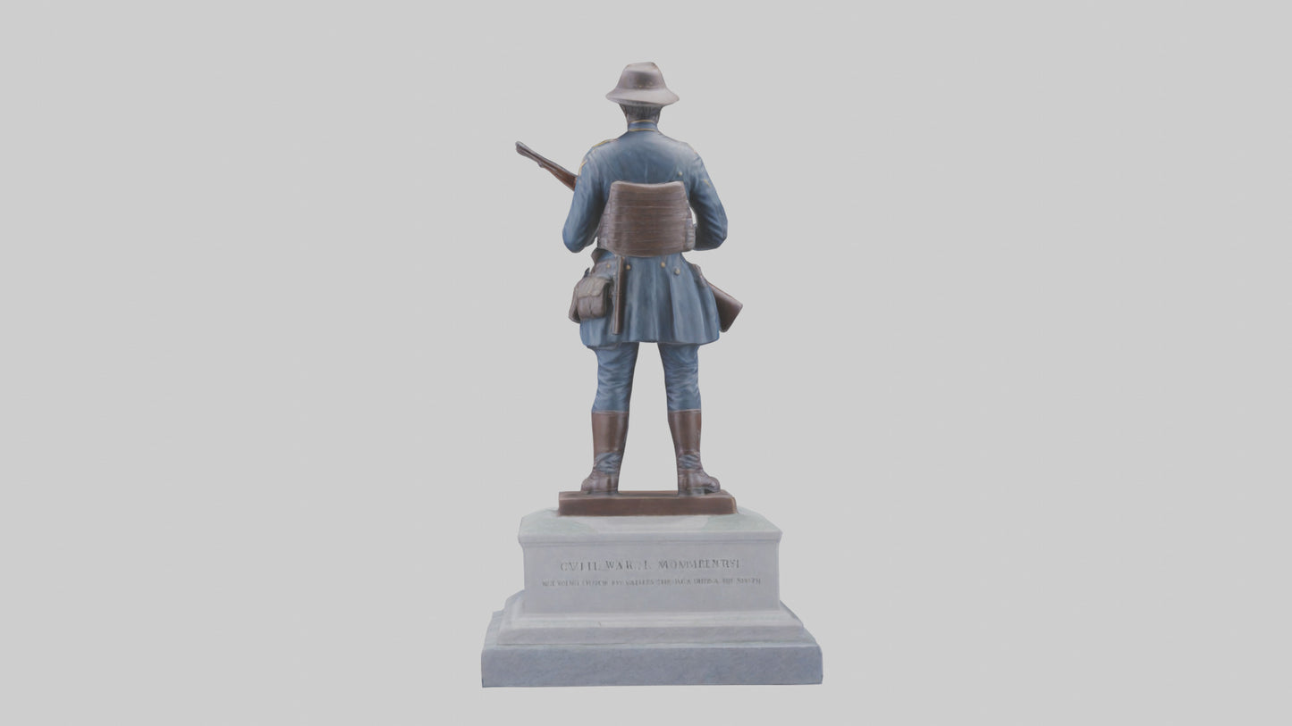 3D model Civil War Soldier Memorial model VR / AR / low-poly