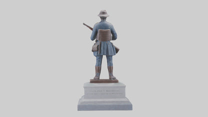 3D model Civil War Soldier Memorial model VR / AR / low-poly