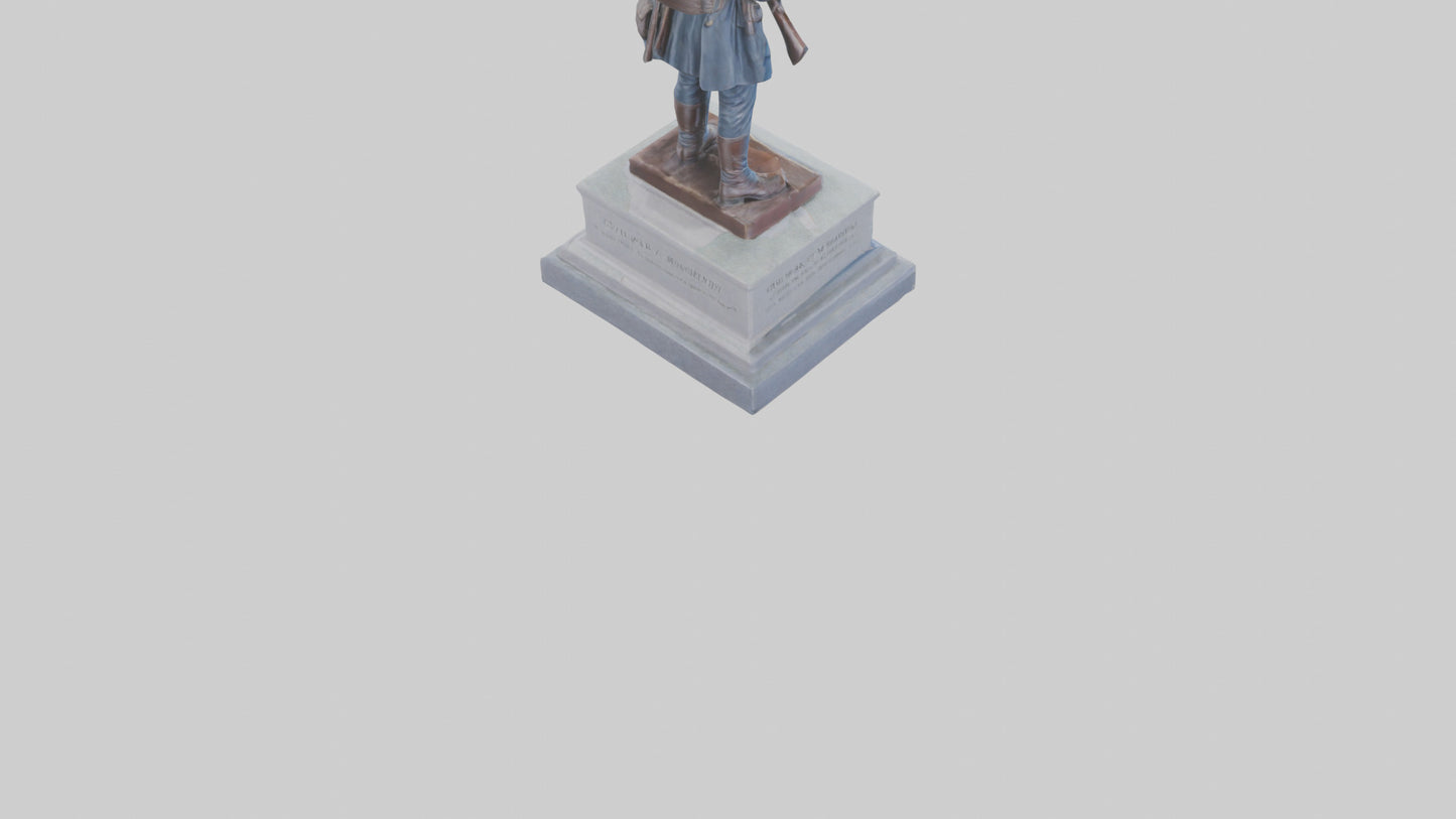 3D model Civil War Soldier Memorial model VR / AR / low-poly
