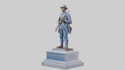 3D model Civil War Soldier Memorial model VR / AR / low-poly