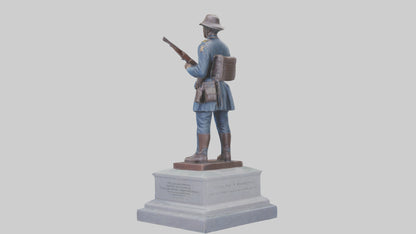 3D model Civil War Soldier Memorial model VR / AR / low-poly