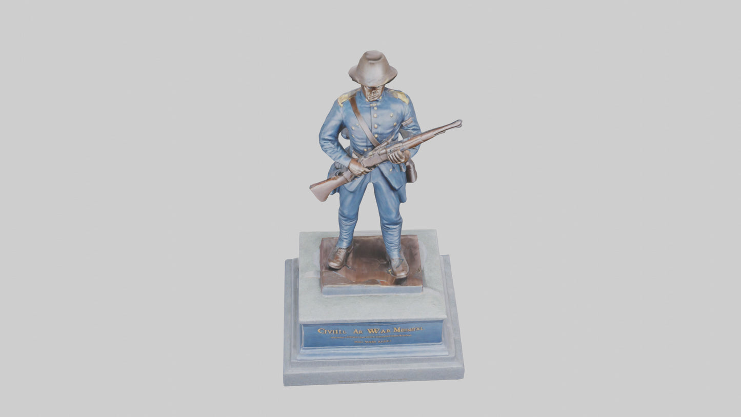 3D model Civil War Soldier Memorial model VR / AR / low-poly