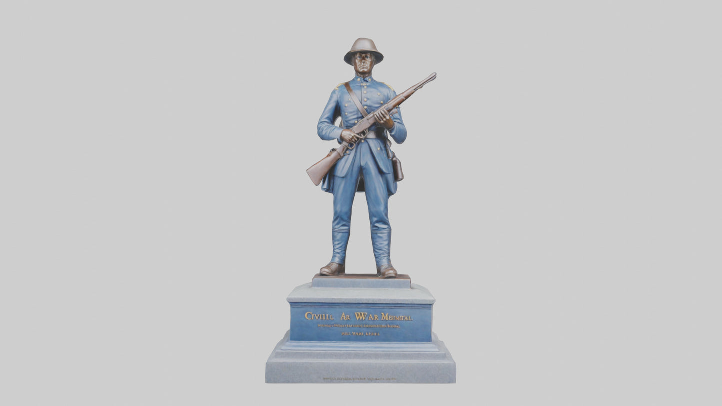 3D model Civil War Soldier Memorial model VR / AR / low-poly