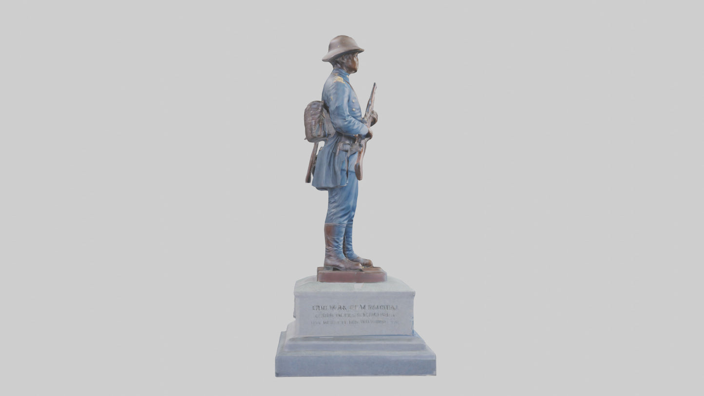 3D model Civil War Soldier Memorial model VR / AR / low-poly
