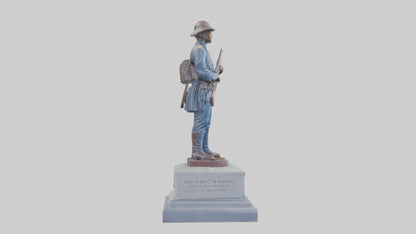 3D model Civil War Soldier Memorial model VR / AR / low-poly