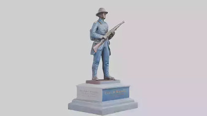 3D model Civil War Soldier Memorial model VR / AR / low-poly