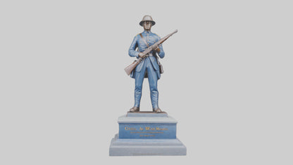 3D model Civil War Soldier Memorial model VR / AR / low-poly