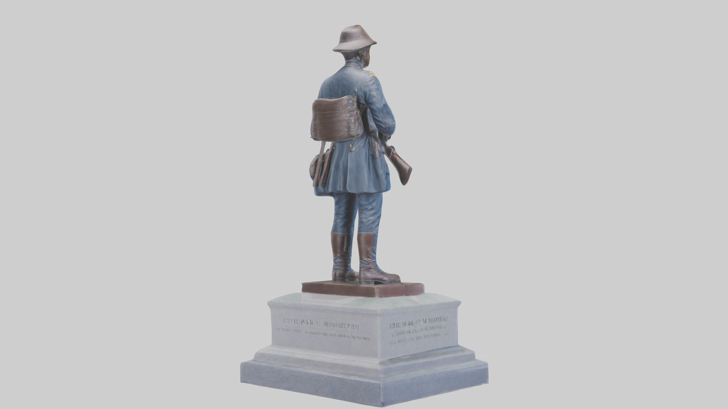 3D model Civil War Soldier Memorial model VR / AR / low-poly