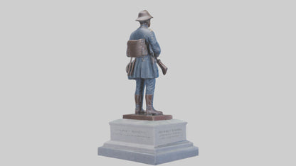 3D model Civil War Soldier Memorial model VR / AR / low-poly