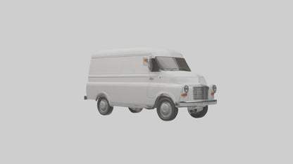 Classic Delivery Van model VR / AR / low-poly