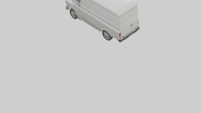 Classic Delivery Van model VR / AR / low-poly