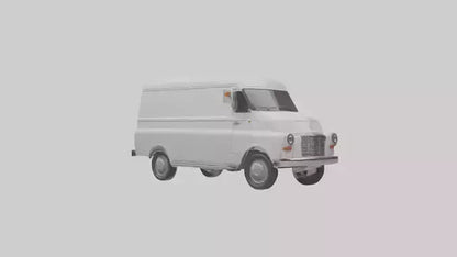 Classic Delivery Van model VR / AR / low-poly