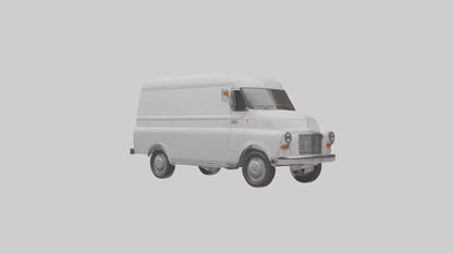 Classic Delivery Van model VR / AR / low-poly