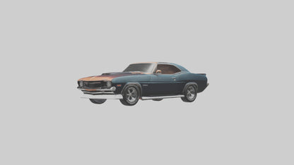 Classic Muscle Car model 3D model