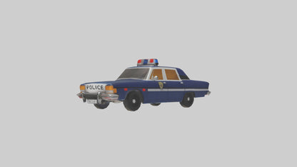 Classic Police Car model VR / AR / low-poly