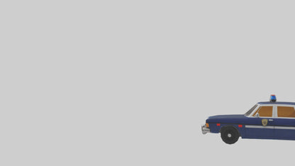 Classic Police Car model VR / AR / low-poly