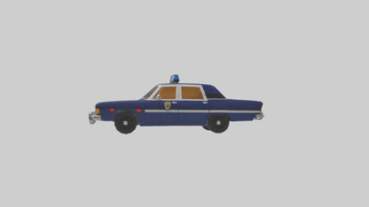 Classic Police Car model VR / AR / low-poly