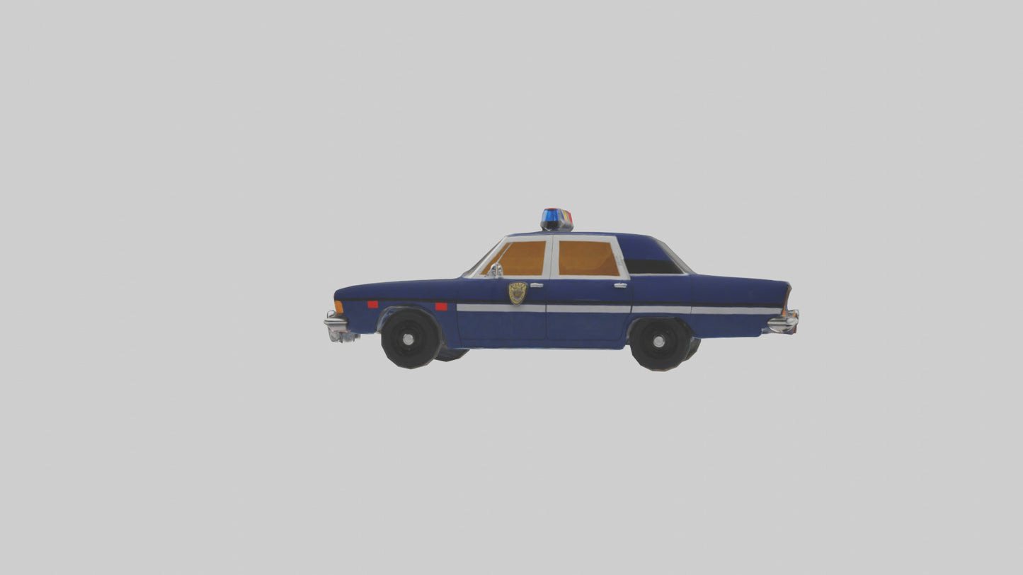 Classic Police Car model VR / AR / low-poly