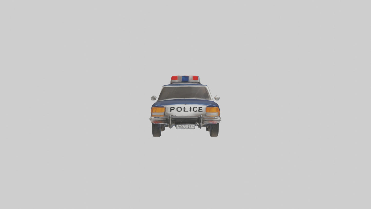 Classic Police Car model VR / AR / low-poly