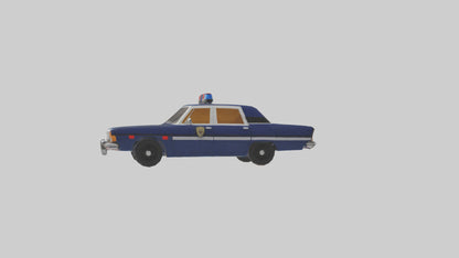 Classic Police Car model VR / AR / low-poly