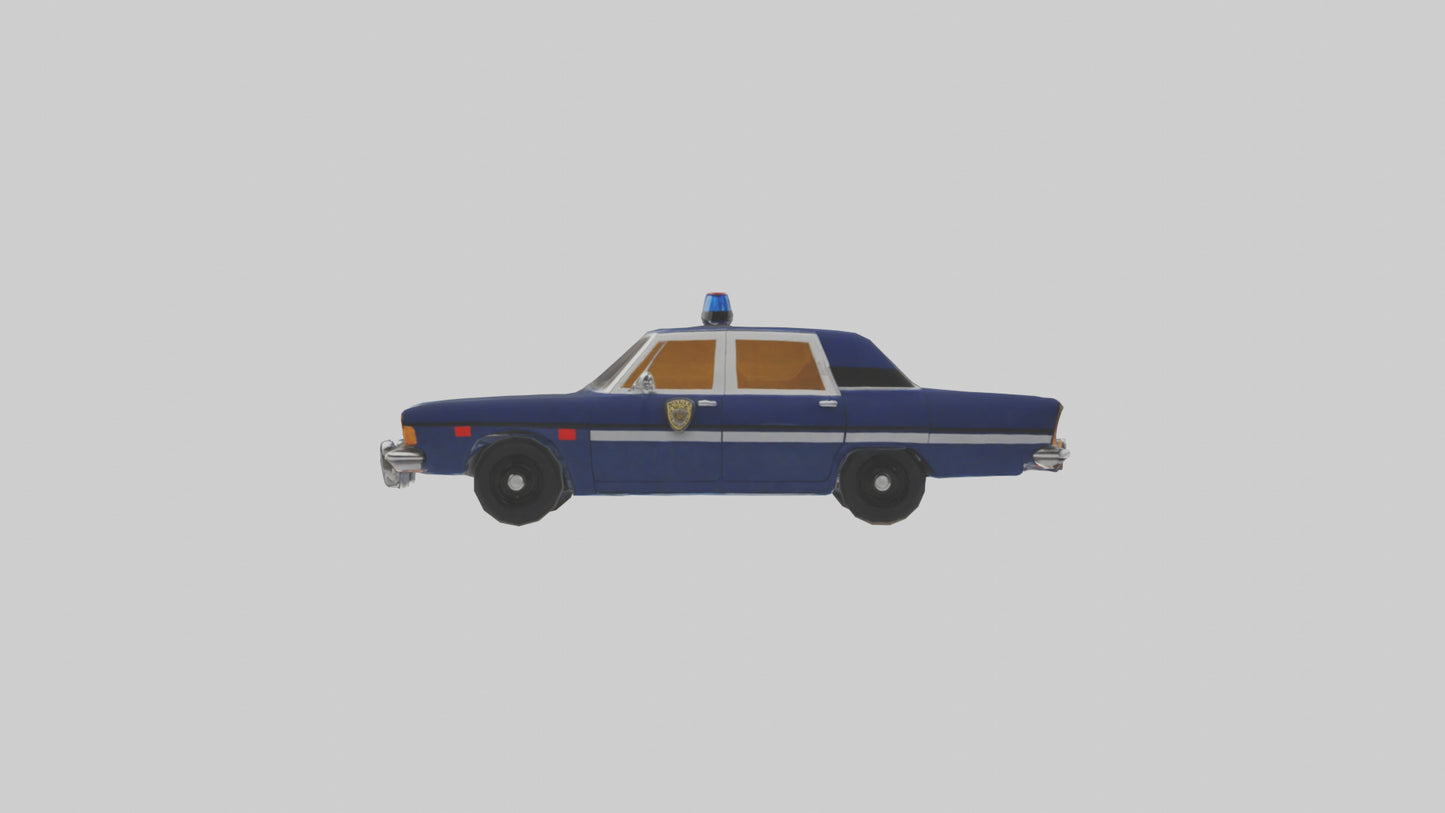 Classic Police Car model VR / AR / low-poly