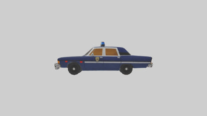 Classic Police Car model VR / AR / low-poly