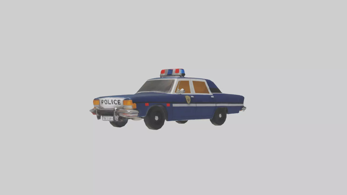 Classic Police Car model VR / AR / low-poly