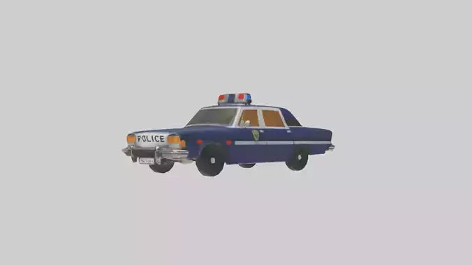 Classic Police Car model VR / AR / low-poly
