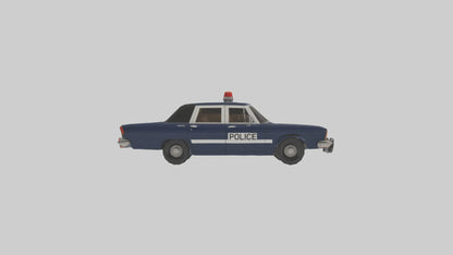 Classic Police Car model VR / AR / low-poly